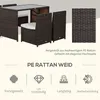 Outsunny 5tlg. Polyrattan Gartenmöbel Rattan Essgruppe Produktbild-Vorschau 4