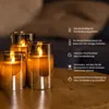 FlinQ LED-Kerzen mit beweglicher Flamme im Smoke-Glas – Produktbild-Vorschau 2
