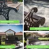 A collage of four images showing park benches in different settings: on gravel, on a paved patio, in front of a building, and in a garden. Náhled obrázku produktu