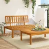 vidaXL Garten-Mittelsofa aus Paletten Massivholz Akazie Produktbild-Vorschau 2