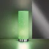 Kleine Tischlampe E14 chrom mit Lampenschirm Stoff grün, Produktbild-Vorschau 2