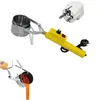 A product shot of an electric melting pot and a European power plug, with a second image showing the pot pouring molten material. Náhled obrázku produktu
