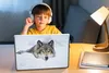 MuchoWow® Laptop Aufkleber Sticker Cover Wolf - Schnee - Produktbild-Vorschau 3