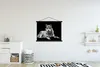 MuchoWow® Textilposter Wildlife - Wolf - Schwarz - Weiß Produktbild-Vorschau 2