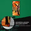 Wohnzimmer-Bild Leinwand Uhr Geräuschlos 30x60 Herbst Bäume Produktbild-Vorschau 5