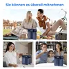 Collage of images showing a water filter pitcher in different settings: a picnic, a woman working at a desk, and a family on a couch. Podgląd zdjęcia produktu