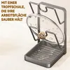 A kitchen utensil holder with a pot lid resting on it, placed on a countertop. Produktbild-Vorschau