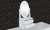 vidaXL Coiffeuse avec miroir pivotant ovale MDF Voir les images du produit 1