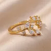Lundholm Sanna Ring Damen Vergoldet – Verstellbar mit Blatt Produktbild-Vorschau 3
