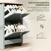 HOMCOM Schuhschrank mit 2 Klappen, verstellbar Trennwand Produktbild-Vorschau 6