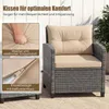 COSTWAY Gartenmöbel Set Polyrattan, 3-tlg. Balkonmöbel Produktbild-Vorschau 5