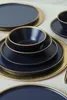 Set di stoviglie Keramika - Mat blu navy/oro - 24 pezzi - 6 Anteprima dell’immagine prodotto 5
