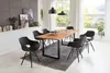 Esstisch Baumkante Massiv Wildeiche 180 x 90 schwarz SESSA Produktbild-Vorschau 3