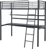 Lit mezzanine avec bureau "Alona" - 90 x 190 cm - Noir Voir les images du produit 6