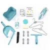 A collection of toy cleaning supplies arranged on a white background. Produktbild-Vorschau