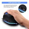 A hand holding a gaming mouse with glowing RGB lights. Produktbild-Vorschau