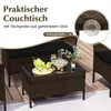 Zestaw mebli ogrodowych z polyrattanu COSTWAY, meble Podgląd zdjęcia produktu 4