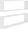 Two white rectangular shelves are shown against a white background. Voir les images du produit