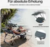 CASARIA® Sonnenliege klappbar Wetterfest mit Dach Produktbild-Vorschau 4