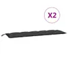 vidaXL Gartenbank-Auflagen 2 Stk. Schwarz 180x50x7 cm Produktbild-Vorschau 5