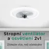 Noaton® 13045W Puppis, stropní ventilátor s osvětlením, Náhled obrázku produktu 2