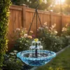 Solarbetriebene Wasserfall-Hängevogelbad-Fontäne – Produktbild-Vorschau 6