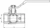 Kugelhahn 3/4" mit Entleerung Hebelgriff Messing Produktbild-Vorschau 5