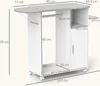 HOMCOM Meuble à repasser sur roulettes, table à repasser Voir les images du produit 5