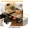 Îlot de cuisine extensible Flieks avec tiroirs et Voir les images du produit 7