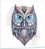 Bilder auf glas - Owl aztekische Tierwelt Grafik - 40x40cm Produktbild-Vorschau 1