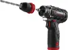 A cordless drill and a drill bit are shown against a white background. Produktbild-Vorschau
