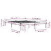 vidaXL Letto in legno massiccio 150x200 cm Anteprima dell’immagine prodotto 8