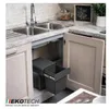 Ekotech pattumiera Aladin AG15G 15 L estraibile Orion Grey Anteprima dell’immagine prodotto 4