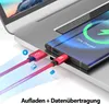 USB-C Kabel Nylon Schnell Ladekabel Datenkabel für Samsung Produktbild-Vorschau 3