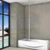 A modern bathroom with a bathtub and a glass shower screen. Produktbild-Vorschau