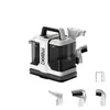 A product shot of a carpet cleaner with several attachments shown separately. Produktbild-Vorschau