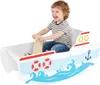 Bateau à bascule COSTWAY, cheval à bascule en bois au Voir les images du produit 1