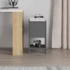 A modern nightstand with gaming accessories on it, placed next to a desk and a curtain. Anteprima dell’immagine prodotto