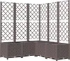 Fioriera con traliccio Marrone 120x120x136 cm PP Anteprima dell’immagine prodotto 2