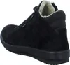 A side view of a black sneaker with a white fuzzy lining. Anteprima dell’immagine prodotto