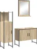 vidaXL Badezimmermöbel-Set mit Regal mit Tür 3 pcs Braun Produktbild-Vorschau 1