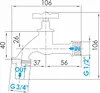 Robinet d'eau de jardin, vanne de jardin, laiton, robinet, Voir les images du produit 4