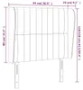 vidaXL Kopfteil mit Ohren Blau 93x23x118/128 cm Stoff Produktbild-Vorschau 8