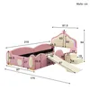Prinzessinbett mit LED-Streifen und Rutsche, 90x200 cm, Produktbild-Vorschau 8
