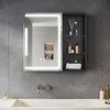 A modern bathroom vanity with a lighted mirror and a medicine cabinet. Produktbild-Vorschau