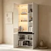 Merax Hochglanz Vitrine Hochschrank mit LED, Glasvitrine Produktbild-Vorschau 8