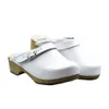 Damen Holzclogs aus Echtleder Weiß – Bequeme Produktbild-Vorschau 1