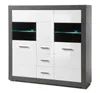 Highboard "Briard" in weiß Hochglanz und grau Stone Wohn- Produktbild-Vorschau 5