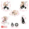 BabyLux® Passeggino Multifunzionale 3in1 ROSSO, Beige, Anteprima dell’immagine prodotto 10