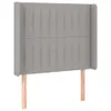 vidaXL Kopfteil mit Ohren Hellgrau 93x16x118/128 cm Stoff - Produktbild-Vorschau 12